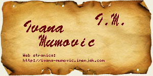 Ivana Mumović vizit kartica